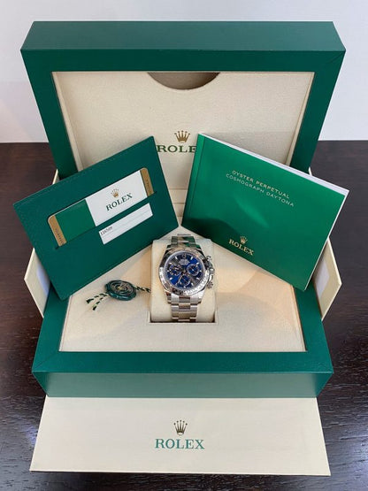 Daytona White Gold Blue Dial Ref. 116509