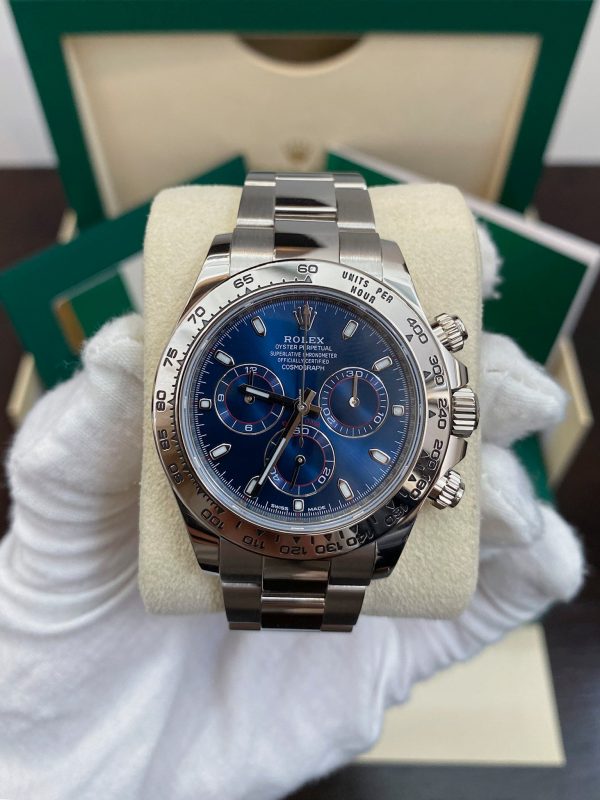 Daytona White Gold Blue Dial Ref. 116509