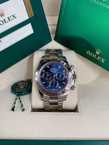 Daytona White Gold Blue Dial Ref. 116509