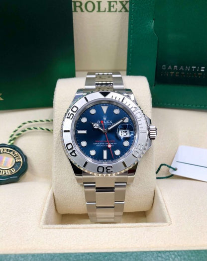 Yacht-Master Platinum Blue Dial Oyster Steel