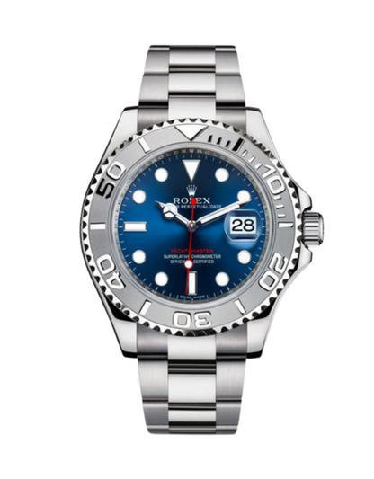 Yacht-Master Platinum Blue Dial Oyster Steel