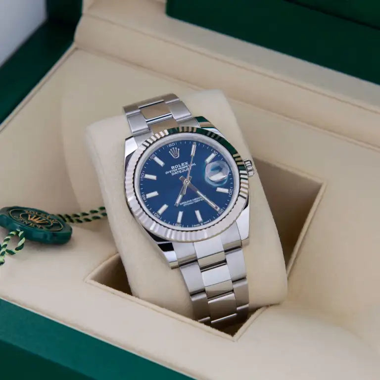 Datejust 41 Blue Index Dial Oyster Steel